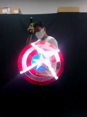 A post by @xiongpengnb44 on TikTok caption: Everyone can be superhero, with the fan #hologram #superheroes #captainamerica