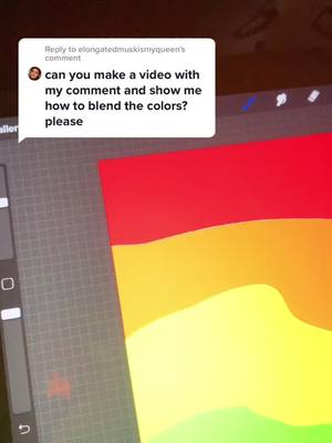 A post by @procreate....fun_ on TikTok caption: Reply to @elongatedmuskismyqueen here you go! #fyp #helpingothers #procreate #rainbow #blur