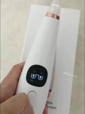 A post by @woncare on TikTok caption: Oh yeah, Gets rid of forbidden noodle 😤 #acne #pores #porevacuum #popping #facecare