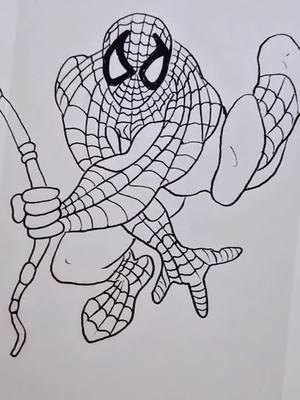 A post by @stickfigurebaby on TikTok caption: Spider man : I’m coming #drawing #paint #stickfigure #forpage #foryou #fyp