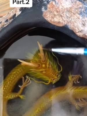 A post by @resinpainting on TikTok caption: #resin #painting #foryoupage #fyp #myart #dragon