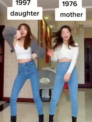 A post by @yours.truly.from.china on TikTok caption: Asian don't raisin I guess #2021 #motherdaughterchallenge #boomboom