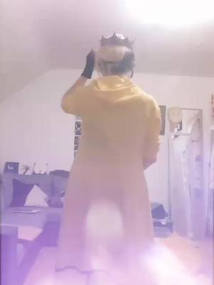 A post by @arcaja on TikTok caption: Flash? When I finished sewing my cape, it's over for you all  😂😏 Gonna make him the king he is. #gfcosplay  #billciphercosplay #billcipher #cosplay