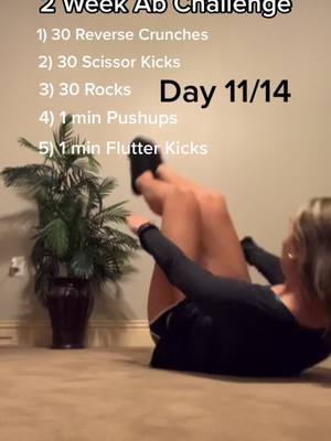 A post by @workoutswithkel on TikTok caption: Ab Challenge #MyRoutine #workoutchallenge #legworkout #newyearresolution #newyear