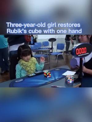 A post by @rubik_club on TikTok caption: Good girl 👧 #fyp #goodthing #cube #foryou #rubikscube #make #good #welldone #play #competition #nice #girls