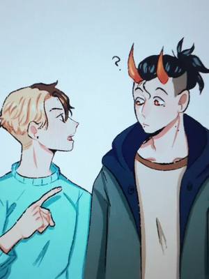 A post by @mommy_fungus726 on TikTok caption: es algo simplón pero quería hacer a estos dos, personaje de @mattneriaowo #oc #demon #ship #digital