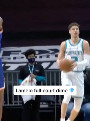 A post by @.ballmafia on TikTok caption: Right on the money 💰 #lamelo#ball#NBA#hornets#fyp#foru#bball#basketball#Wee#assist#dime#pass#viral