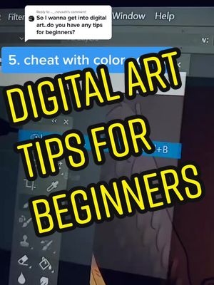 A post by @jessicalove035 on TikTok caption: Reply to @.._.nevaeh tips for beginners. let me know if ya'll are curious for more #digitalart #arttips #digitalarttips #tipsforartists