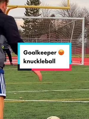 A post by @matsylvnfooty on TikTok caption: Why goalkeepers hate knuckleballs: #football #Soccer #knuckleball #goalkeeper