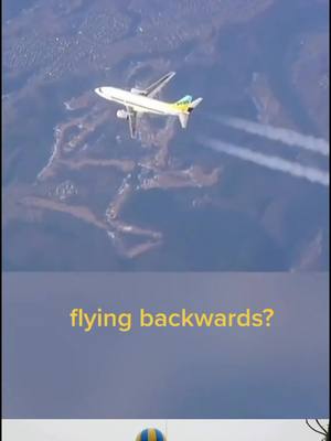 A post by @yuanzurobtics on TikTok caption: do you find the plane flying backwards?why is it?#flying #plane