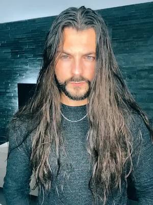 A post by @trunks017 on TikTok caption: It’s shiny time 😊 #hair #longhair #men #fyp