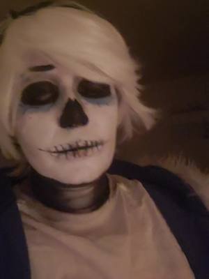 A post by @reasonradio on TikTok caption: ahhhh x.x #sans #undertale #cosplay