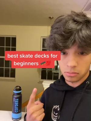 A post by @sk8rjacob on TikTok caption: best skate decks for beginners! 🛹 @thecoldestwater #skate #skater #skateboard #greenscreen #thecoldestwater