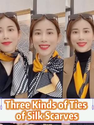 A post by @congscarf on TikTok caption: #Silkscarftie #ScarfTie #Silkscarf #scarf