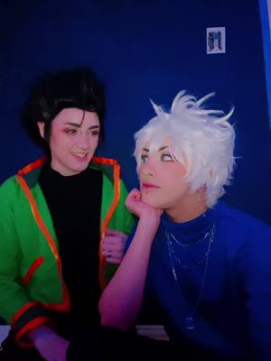 A post by @littleprincecosplay on TikTok caption: ✨them✨ || #killugon #killuacosplay #killua #goncosplay #hxh #hunterxhunter #hunterxhuntercosplay #fyp #foryou