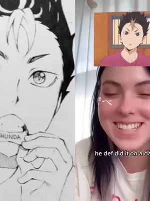 A post by @amirtwo on TikTok caption: #duet with @animeefairy  specifically the 6th.... 🥵🥵🥵 #Haikyuu #hq #ushijima #iwaizumi #hinata #bokuto #osamu #nishinoya #tendou anime #weeb