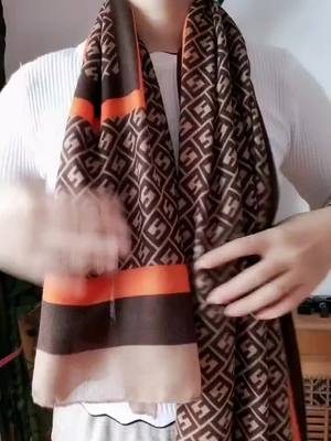 A post by @congscarf on TikTok caption: #scarf #Silkscarf #ScarfTie #Silkscarftie