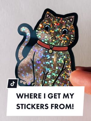 A post by @chunkyboi_resin on TikTok caption: Here’s where I get my custom holographic stickers from for my Small Business✨ #SmallBusiness #smallbusinessowner #resin #stickers #stickerapp