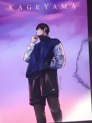 A post by @kendrizzzzle on TikTok caption: Real quick 😅 #kageyama #haikyuu  #tobiokageyama #anime #art #artist #digitalart #fyp #meh #weeb #fy