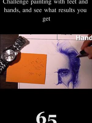 A post by @ro2_ddds on TikTok caption: Draw with feet and draw with hands.#creative