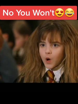 A post by @harrypotterfilm.az on TikTok caption: Veryy sweet😂😘#hermione #hogwarts #voldemort #dracomalfoy #dracotok #hufflepuff #slytherin #gryffindor #potterhead #harrypotter #hermionegranger