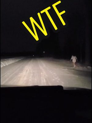 A post by @ahhhhhron on TikTok caption: Don't drive at night#horror #horrortok #creepypasta #geocaching #randonautica #creepy #ontario #snowtok #couplethings #alwayslearning #goalscheck #fyp