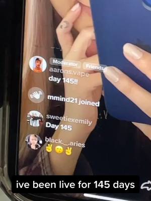 A post by @aarons.sunglasses on TikTok caption: i’ve been live for 145 days #24hourlivestream #foryoupage #