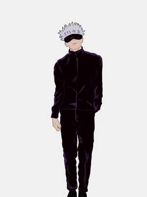 A post by @0murumuru0 on TikTok caption: mini animation with Gojo Satoru 👀❤️#jujutsukaisen #gojousatoru #rotoscope #animation #anime