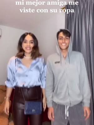 A post by @juandiegofernandezc on TikTok caption: @sofiar.serrano en: my best friend dress me up with her cothes #fyp #fashion