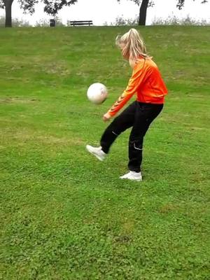 A post by @laurafreestyle_ on TikTok caption: Hard work 🏆 #freestylefootball #fyp #fy #skills #foryoupage #roadto100k