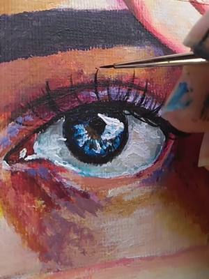 A post by @jkellyk on TikTok caption: Throwback to a painting I did almost exactly 1y ago #art #painting #arttok #eyepainting #eyedrawing #acrylicpainting #artist #fy #fyp #viral #foryou