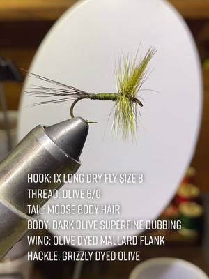 A post by @hunter_f18 on TikTok caption: Green Drake #FlyTying #FlyFishing