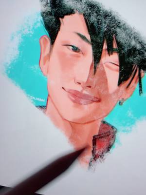 A post by @talhunn on TikTok caption: 😎 *shoots you with a water gun* #haikyuu#kuroo#anime#fyp#animeart#fanart