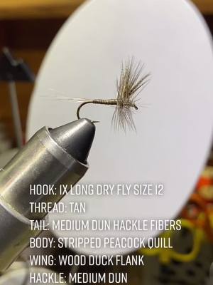 A post by @hunter_f18 on TikTok caption: Quill Gordon #FlyTying #FlyFishing