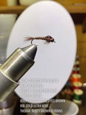 A post by @hunter_f18 on TikTok caption: Isonychia Nymph #FlyTying #FlyFishing