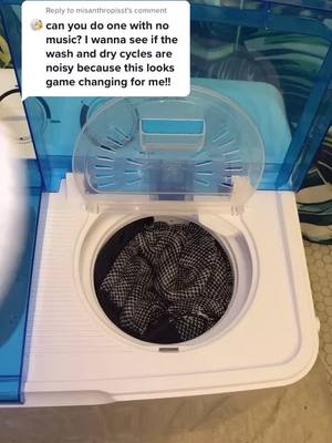 A post by @indigomooncrystals on TikTok caption: Reply to @misanthropisst #fyp #portablewashingmachine #portablewasher #apartmenthacks #productreview