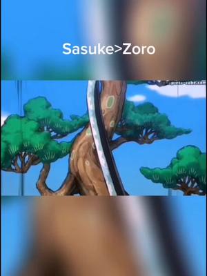 A post by @zenitsu.ds on TikTok caption: Sasuke is stronger 💪 #zoro #sasuke #anime #edit #fry #fy