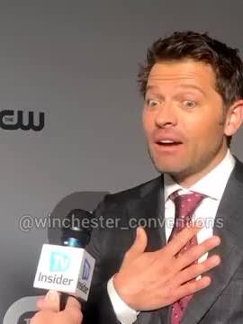 A post by @supernatural_345 on TikTok caption: Misha is prophet OMG😂#supernatural #spn #supernaturalfamily #mishacollins #castiel