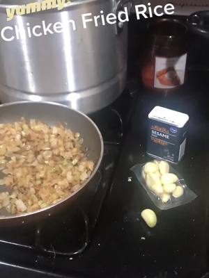 A post by @kristinannemills on TikTok caption: Chicken fried rice.  Add or subtract anything you like! #friedrice #xyzbca #fyp #boymom #EasyRecipes #cooking #chicken #quick #yummyinmytummy