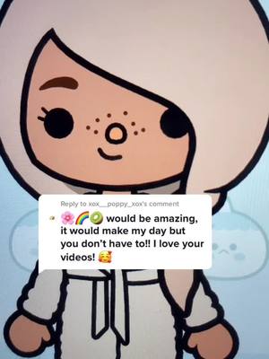 A post by @toca._.aesthetic.megan on TikTok caption: Reply to @xox__poppy_xox 𝚝𝚑𝚊𝚗𝚔𝚜 𝚏𝚘𝚛 𝚝𝚑𝚒𝚜 𝚌𝚘𝚖𝚖𝚎𝚗𝚝!🌸🌈🥝 #fyp#toca#darkhorse#flower#kiwi#rainbow