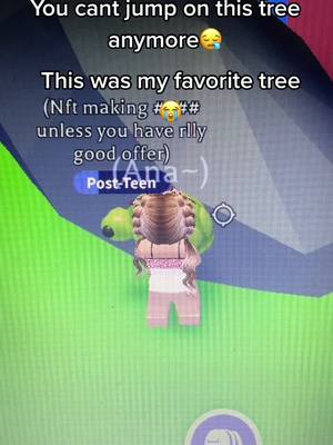 A post by @rxsy..ana on TikTok caption: O swear I had the best times doing parcore on that tree😞 #tree #fyp #viral #roblox #adoptme