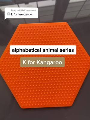 A post by @perler.beadssss on TikTok caption: Reply to @k34v4 i hope im not shaddowbanned! #fyp #xyzcba #kangaroo #perlerbeads