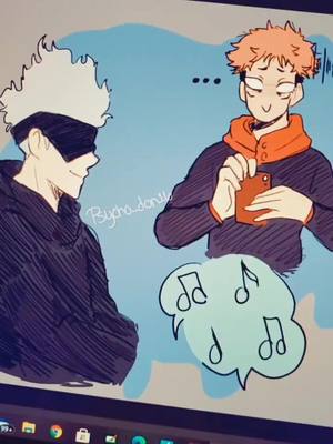 A post by @psycho_don16 on TikTok caption: I promise I'm not dead- ⚠️Strong Language⚠️ #jujutsukaisen #itadoriyuuji #goujosatoru #megumifushiguro #fanart #digitalart #fyp