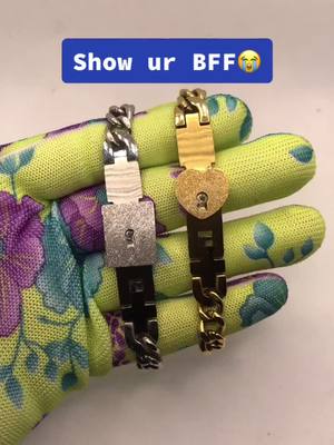 A post by @couplegift on TikTok caption: #BFF #couple #bracelet #PIGGOODS