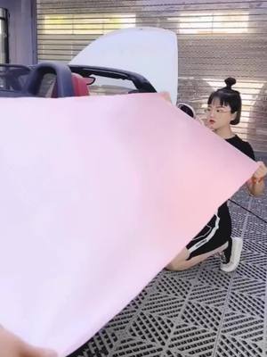 A post by @carsticker1 on TikTok caption: Pink car sticker.#foryou #car #carstickers #cardecor #😎