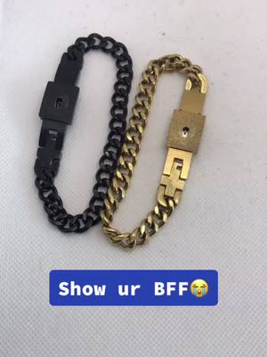 A post by @couplegift on TikTok caption: #BFF #couple #bracelet #PIGGOODS