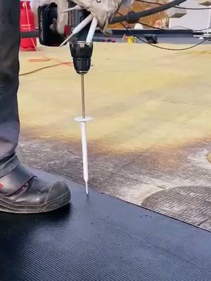 A post by @firstpowertools on TikTok caption: If you have a good heat sense,you can work for a heat sense company!#hot #asphalt#drill#electric #work#easywork#fyp#foryou