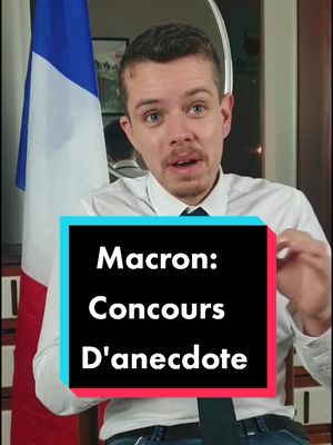 A post by @le_stigmate on TikTok caption: Macron se prépare pour le concours d'anecdotes 😂🇨🇵 #macron #mcfly #carlito #humour #blague #videodrole