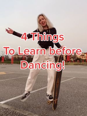 A post by @_girlsonwheels_ on TikTok caption: 🤟🏽 4 Thing to learn before Dancing! 🤟🏽Longboard Basics #longboarding #longboarddancing #longboardgirl #longboardtips #longboardgirlscrew