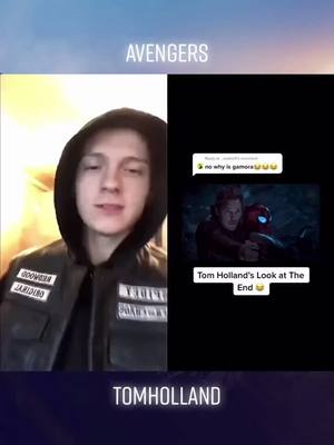 A post by @tomhollanddd1996 on TikTok caption: You must see the end😋 #fyp #avengers #tomholland #spiderman #marvel